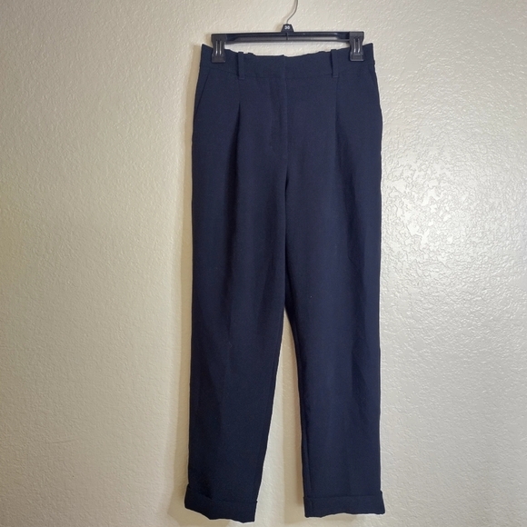 Wilfred The Effortless Pant Black High Waist Pleated Wide Leg Trouser Sz 2 - Picture 2 of 12